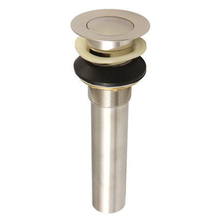 KINGSTON BRASS KB6008 Complement Push-Up Drain W/ Overflow, Brushed Nickel KB6008